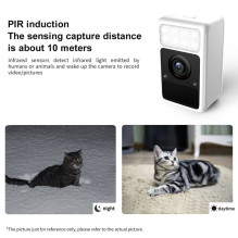 SJCam S1 2K Home Indoor &amp; Outdoor IP65 HD Long battery Life Camera &amp; Super Night Vision 2.33'' LCD White