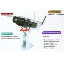 „Riff RF-DM1 CCTV“ IR lauko apsaugos netikra kamera su judesio aptikimu ir pakreipimu, 3 x AA baterijos, sidabrinė „Riff RF-DM1 CCTV“ IR lauko apsaugos netikra kamera su judesio aptikimu ir pakreipimu, 3 x AA baterijos, sidabrinė