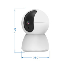 „Riff RF-0306“ išmanioji namų 2,4 GHz „Wi-Fi“ 4 MP vidaus apsaugos kamera su automatiniu sekimu, balta „Riff RF-0306“ išmanioji namų 2,4 GHz „Wi-Fi“ 4 MP vidaus apsaugos kamera su automatiniu sekimu, balta