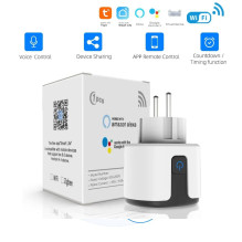 Riff RF-16A išmanusis 16A lizdas su WiFi ir įjungimo / išjungimo mygtuku, baltas Riff RF-16A išmanusis 16A lizdas su WiFi ir įjungimo / išjungimo mygtuku, baltas