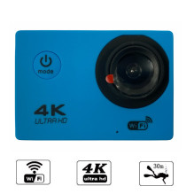 Riff SPK-1 Ultra HD 4K 16Mpix Wi-Fi Sport Camera with 2'' LCD Remote & 8x Fixation Set Blue Riff SPK-1 Ultra HD 4K 16Mpix Wi-Fi Sport Camera with 2'' LCD Remote & 8x Fixation Set Blue