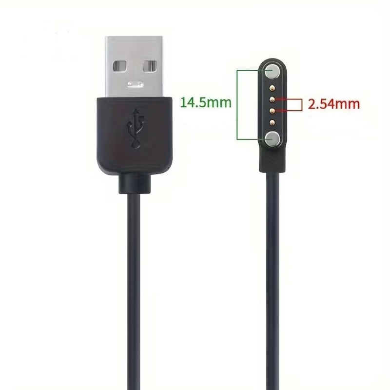 Riff Universal Magnetic USB Charging Data Cable for Kids Smart Watches Riff Q12 S12 Q15 Q19 Kieslect Kr and others 55cm 