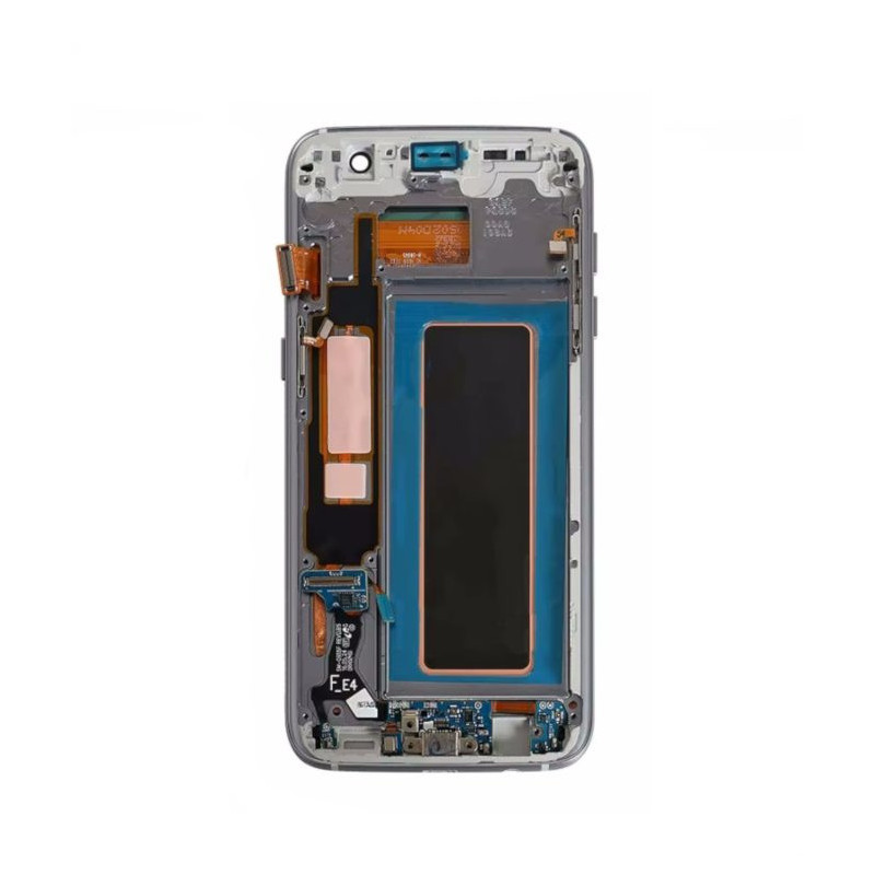 Display Middle Cover Chassis Full Set Assembly for Samsung G935 S7 Edge Grey Original Used Grade С