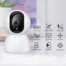 Riff RF-0306 Smart Home 2.4GHz Wi-Fi 4MP INDOOR Security Camera with Auto tracking White