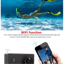Riff SPK-1 Ultra HD 4K 16Mpix Wi-Fi Sport Camera with 2'' LCD Remote &amp; 8x Fixation Set Silver