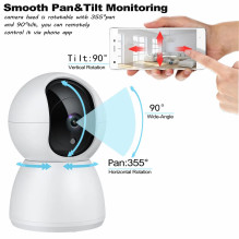Riff RF-0306 Smart Home 2.4GHz Wi-Fi 4MP INDOOR Security Camera with Auto tracking White