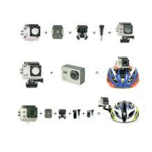Riff SPK-1 Ultra HD 4K 16Mpix Wi-Fi Sport Camera with 2'' LCD Remote &amp; 8x Fixation Set White