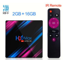 Riff H96 MAX RockChip RK3318 Quad-Core 64bit Cortex-A53 Konsole 4K Ultra HD Android TV Box with Remote Controller Androi