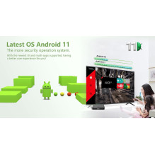 „Tanix W2 S905W2“ 64 bitų keturių branduolių ARM Cortex A53 konsolė 4K „Ultra HD“ „Android“ TV priedėlis su nuotolinio v