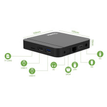 Tanix W2 S905W2 64-bit Quad Core ARM Cortex A53 Konsole 4K Ultra HD Android TV Box with Remote Controller Android 11 Sma
