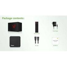 Tanix W2 S905W2 64-bit Quad Core ARM Cortex A53 Konsole 4K Ultra HD Android TV Box with Remote Controller Android 11 Sma