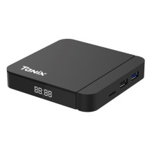 „Tanix W2 S905W2“ 64 bitų keturių branduolių ARM Cortex A53 konsolė 4K „Ultra HD“ „Android“ TV priedėlis su nuotolinio v