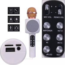 Riff WS-1816 16W karaoke BT microphone with LED 360 White