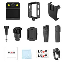 SJCam A20 2K vandeniui atspari, nešiojama kūno kamera su dvigubu mikrofonu, 16 m, 2,33 colio jutikliniu pulteliu, juoda