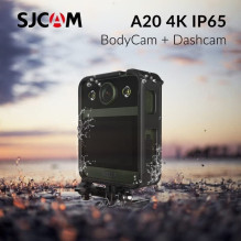 SJCam A20 2K Waterproof Wearable &amp; Portable Body Camera Dual Microphone 16M 2.33" touch + remote Black