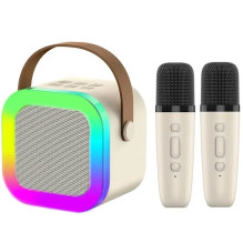 Riff K12 Portable BT Karaoke System with 2 Wireless mics White Riff K12 Portable BT Karaoke System with 2 Wireless mics White