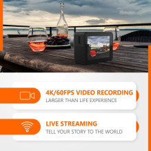 SJCam SJ10 Pro 5G Wi-Fi Waterproof 30m Camera 4K 60fps 6-Axis Gyro 5G 2.33'' UHD IPS LCD Black