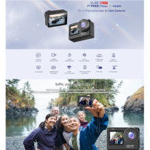 SJCam SJ10 Pro dvigubas LCD 5G Wi-Fi vandeniui atsparus 30m kamera 4K 60 kadrų per sekundę 6 ašių giroskopas IPS 2.33'' 