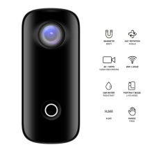 SJCam C100+ Mini 4K Action Thumb Waterpfoof 30m Camera Magnetic body Wi-Fi Live Mode Black