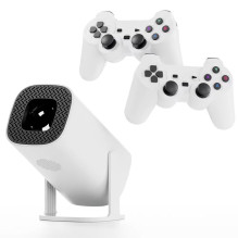 Riff P30MAX Portable Smart Projector Game Console 36000+ 4K Android 11 Allwinner H713 64 Gb White