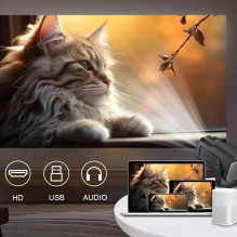Riff HY320 Portable Smart Projector BT 5.0 1080p Android 11.0 Wi-Fi 6 with Auto Keystone Black Riff HY320 Portable Smart Projector BT 5.0 1080p Android 11.0 Wi-Fi 6 with Auto Keystone Black