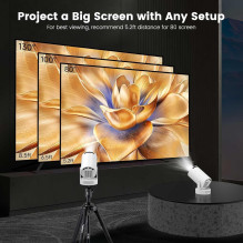 Riff HY300 Ultra Portable Projector BT5.4 1080p Android 11.0 Wi-Fi 6 180° Rotation