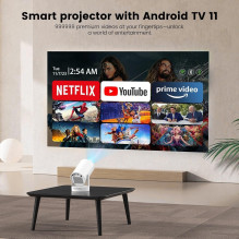 Riff HY300 Ultra Portable Projector BT5.4 1080p Android 11.0 Wi-Fi 6 180° Rotation