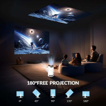 Riff HY300 Pro+ Portable Smart Projector BT 5.4 1080p Android 11 OS Wi-Fi 6 with Auto Keystone Riff HY300 Pro+ Portable Smart Projector BT 5.4 1080p Android 11 OS Wi-Fi 6 with Auto Keystone