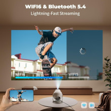 Riff TP360 Smart Android 14 Projector 8K Support &amp; 360° Freedom
