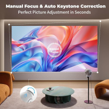 Riff TP360 Smart Android 14 Projector 8K Support &amp; 360° Freedom
