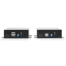 KVM Prailginimas - LINDY Šviesolaidinis HDMI 4K60, USB, IR ir RS232 KVM Prailginimas, 300 m, Juodas