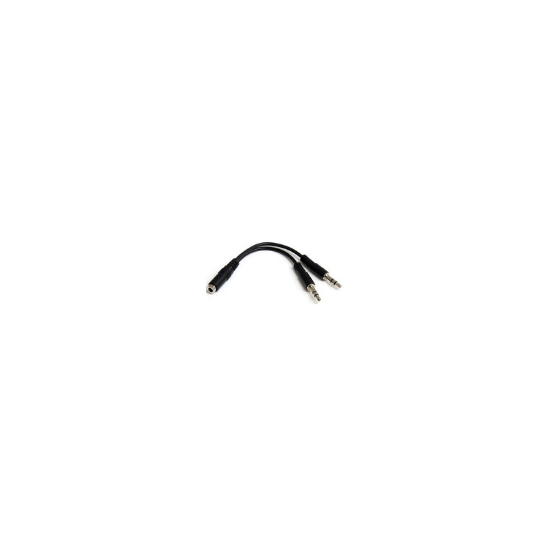 StarTech Jack 3.5mm - Jack 3.5mm x2 0.2m black (MUYHSFMM)