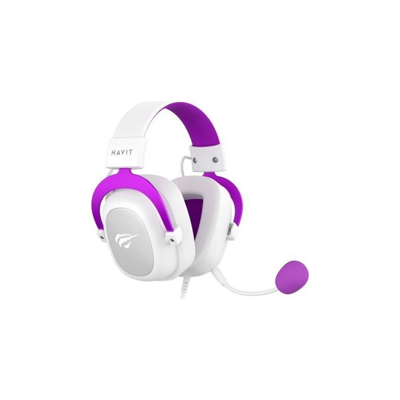 Havit H2002d - gaming headphones white and purple