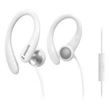 Philips In-ear sports headphones with mic TAA1105WT / 00 5-mm drivers / open-back Earhook White