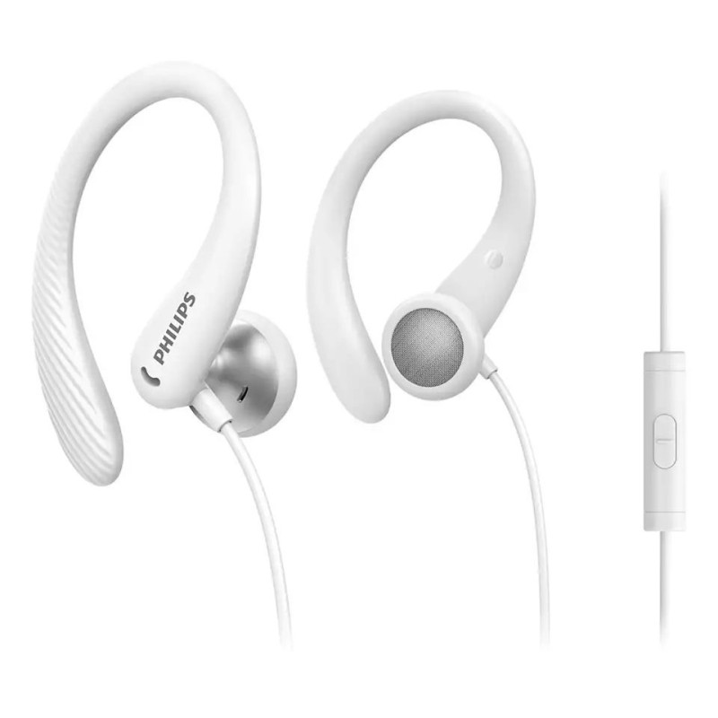 Philips In-ear sports headphones with mic TAA1105WT / 00 5-mm drivers / open-back Earhook White