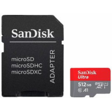 SanDisk Ultra microSDXC 512GB + SD Adapter 150MB / s A1 Class 10 UHS-I EAN:619659200572