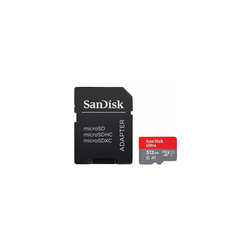 SanDisk Ultra microSDXC 512GB + SD Adapter 150MB / s A1 Class 10 UHS-I EAN:619659200572