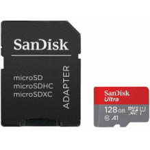 SanDisk Ultra Light 128GB microSDHC + SD Adapter 100MB / s Class 10