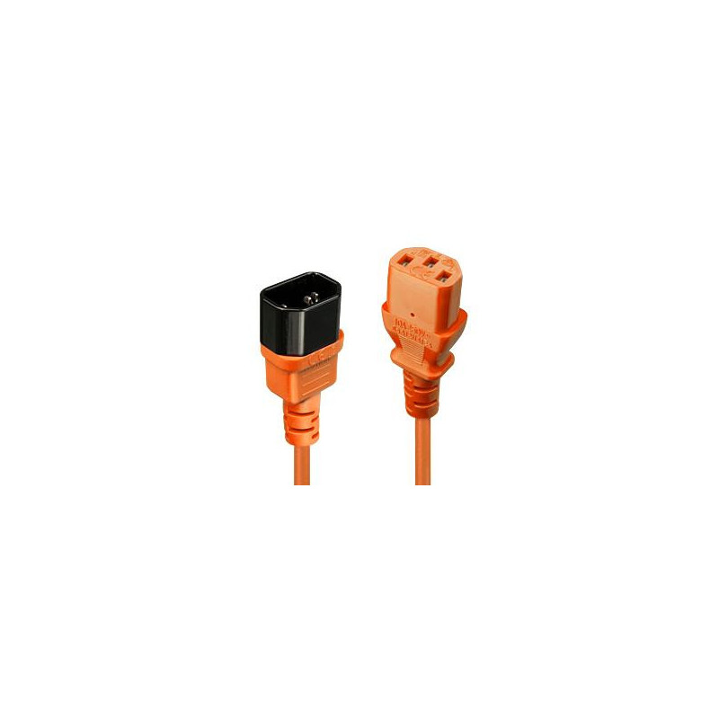 CABLE POWER IEC EXTENSION 2M / ORANGE 30475 LINDY