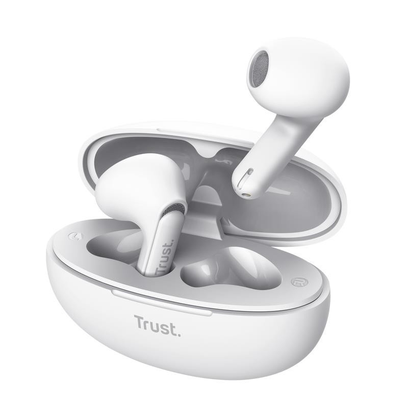 TRUST HEADSET EARPHONES YAVI BT ENC / WHITE (25173)