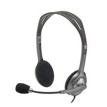 Logitech Stereo headset H111 Single 3.5 mm jack Grey Built-in microphone