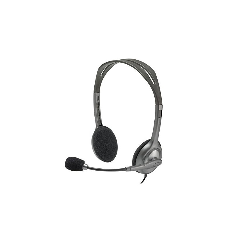 Logitech Stereo headset H111 Single 3.5 mm jack Grey Built-in microphone