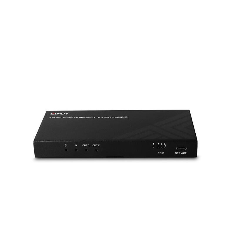 Lindy 2 Port HDMI 8K60 Splitter with Audio