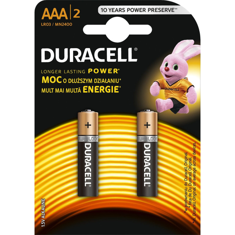 Duracell AAA MN2400 Alkaline LR03 1.5V Baterejas (2gab.)