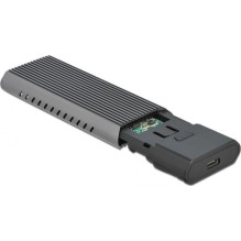 DeLOCK external USB Type-C combo enclosure for M.2 NVMe PCIe or SATA SSD drive enclosure
