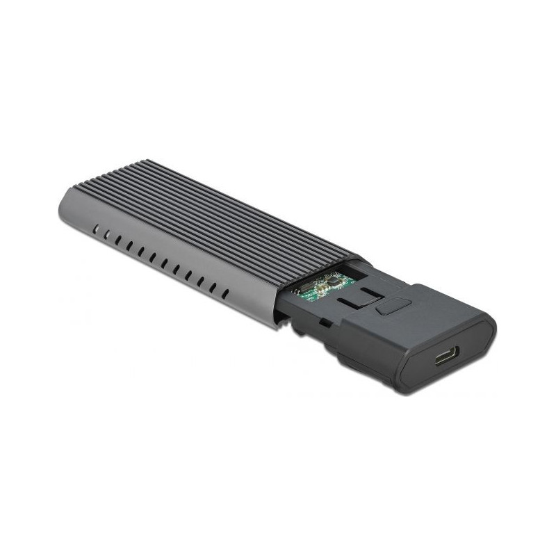 DeLOCK external USB Type-C combo enclosure for M.2 NVMe PCIe or SATA SSD drive enclosure
