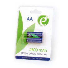 Gembird Rechargeable battery Ni-MH AA 2600mAh / 2pcs / blister