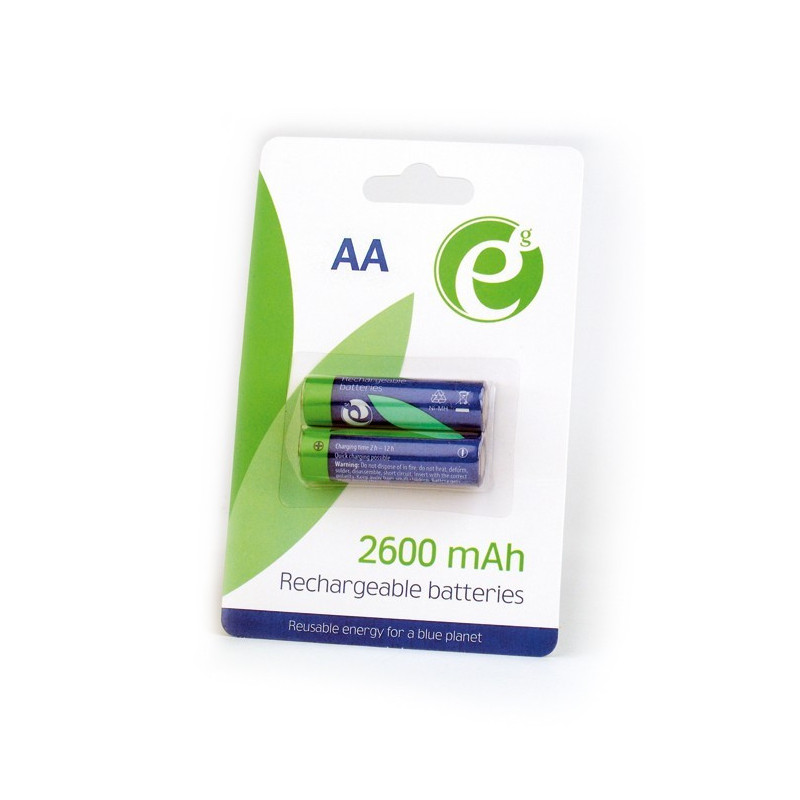 Gembird Rechargeable battery Ni-MH AA 2600mAh / 2pcs / blister