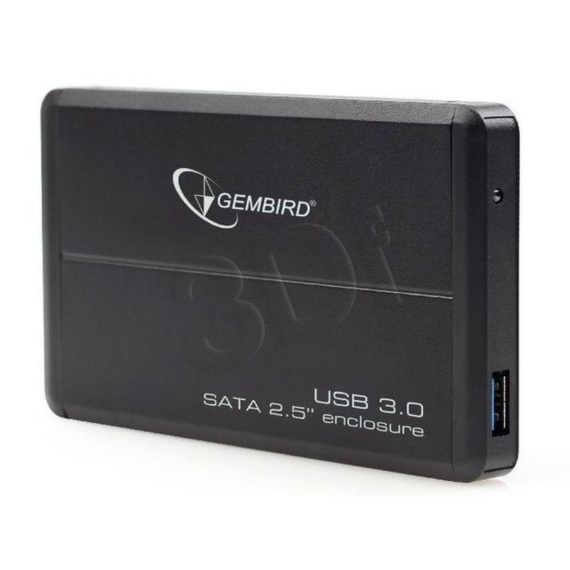 Gembird for 2.5'' SATA - USB 3.0 Aluminium Black