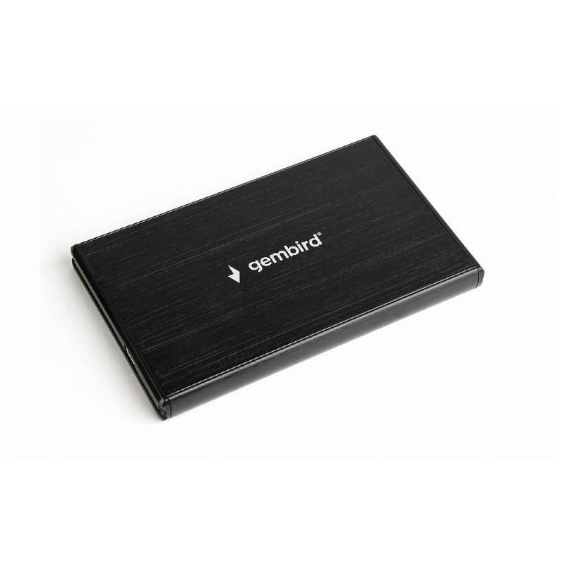 Gembird HDD / SSD enclosure for 2.5'' SATA - USB 3.0 brushed aluminium Black